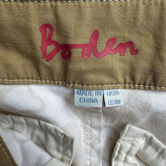 Boden Yellow Floral High Waist Pencil Skirt 4 | Cotton Blend Mod Retro Pockets - Picture 9 of 12